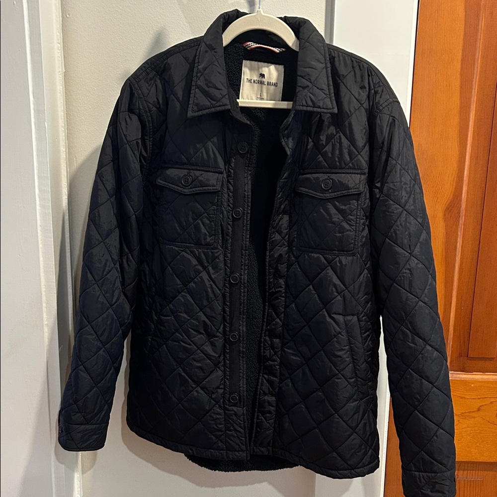 The Normal Brand Men's Black Quilted Jacket